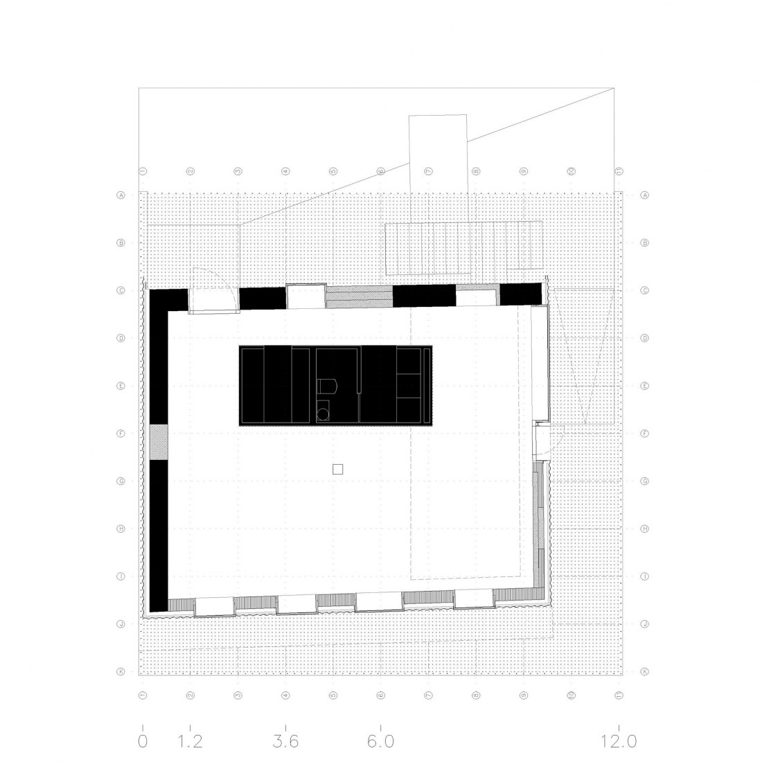 Ground floor plan. AA308 Offices by MCVR Arquitectos.