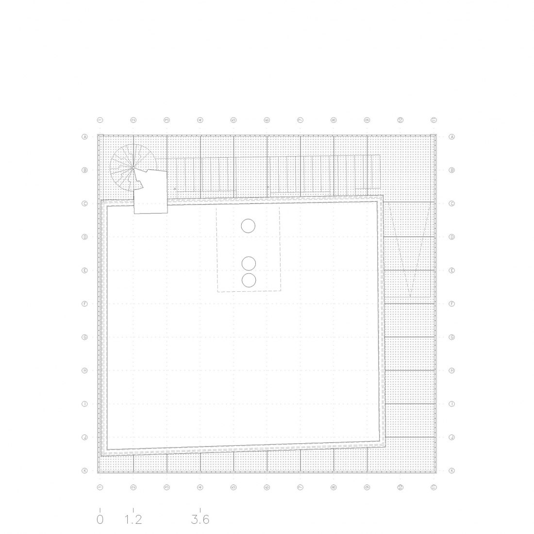 Roof floor plan. AA308 Offices by MCVR Arquitectos.