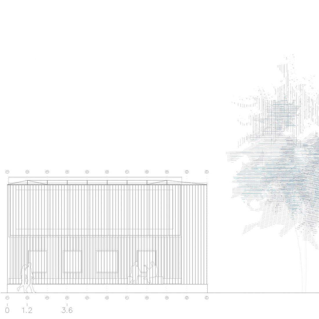 Elevation 01. AA308 Offices by MCVR Arquitectos. 