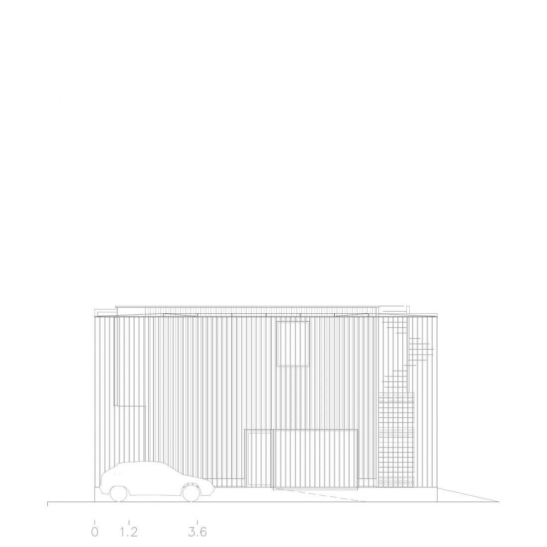 Elevation 02. AA308 Offices by MCVR Arquitectos. 