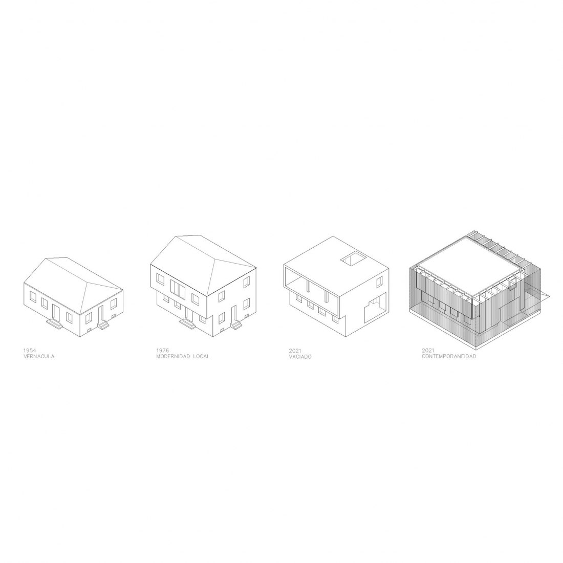 Axonometry. AA308 Offices by MCVR Arquitectos. 