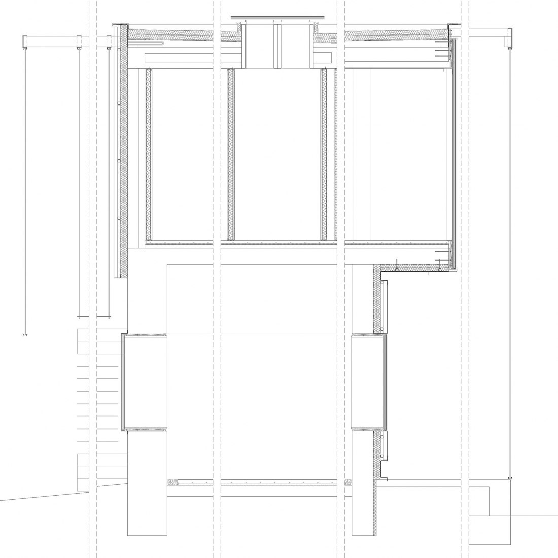 Constructive section. AA308 Offices by MCVR Arquitectos. 