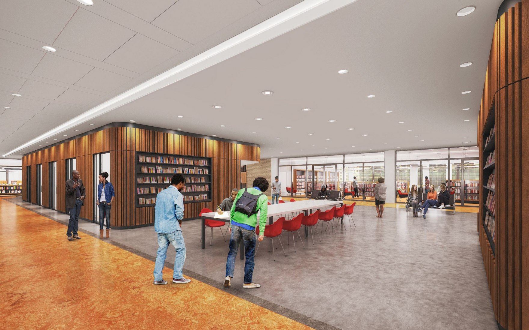 Martin Luther King Jr. Memorial Library by Mecanoo and Martinez + Johnson. Image courtesy of mecanoo.