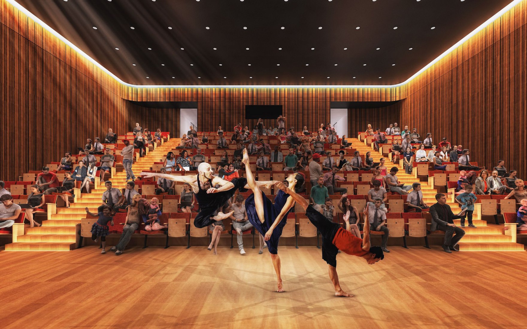 Auditorium. Martin Luther King Jr. Memorial Library by Mecanoo and Martinez + Johnson. Image courtesy of mecanoo.