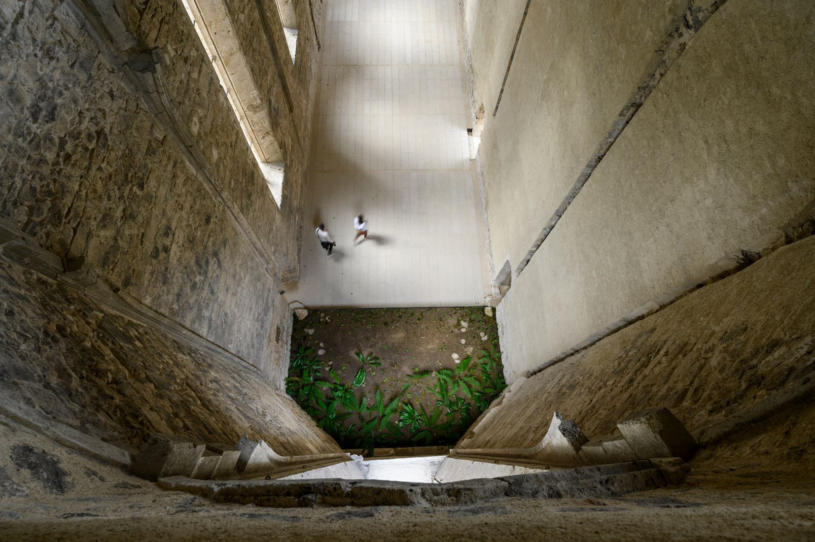 Covering the remains of the Church of St. John the Baptist in the Žiče Charterhouse by Medprostor. Photograph by Miran Kambič.