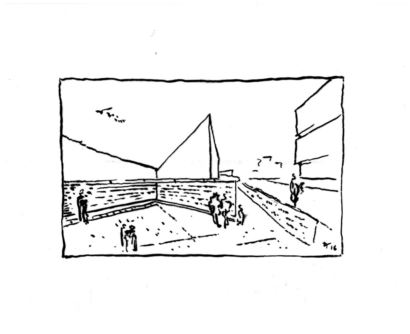 Croquis del proyecto por Daniel Libeskind. Imagen © Daniel Libeskind