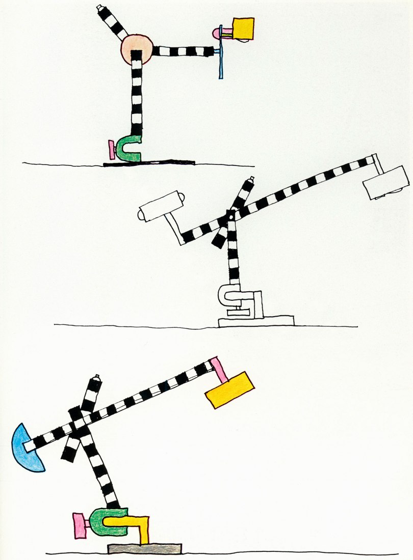 Memphis 40 years of kitsch and elegance at Vitra Design Museum Gallery. Drawing by Michele de Lucchi 