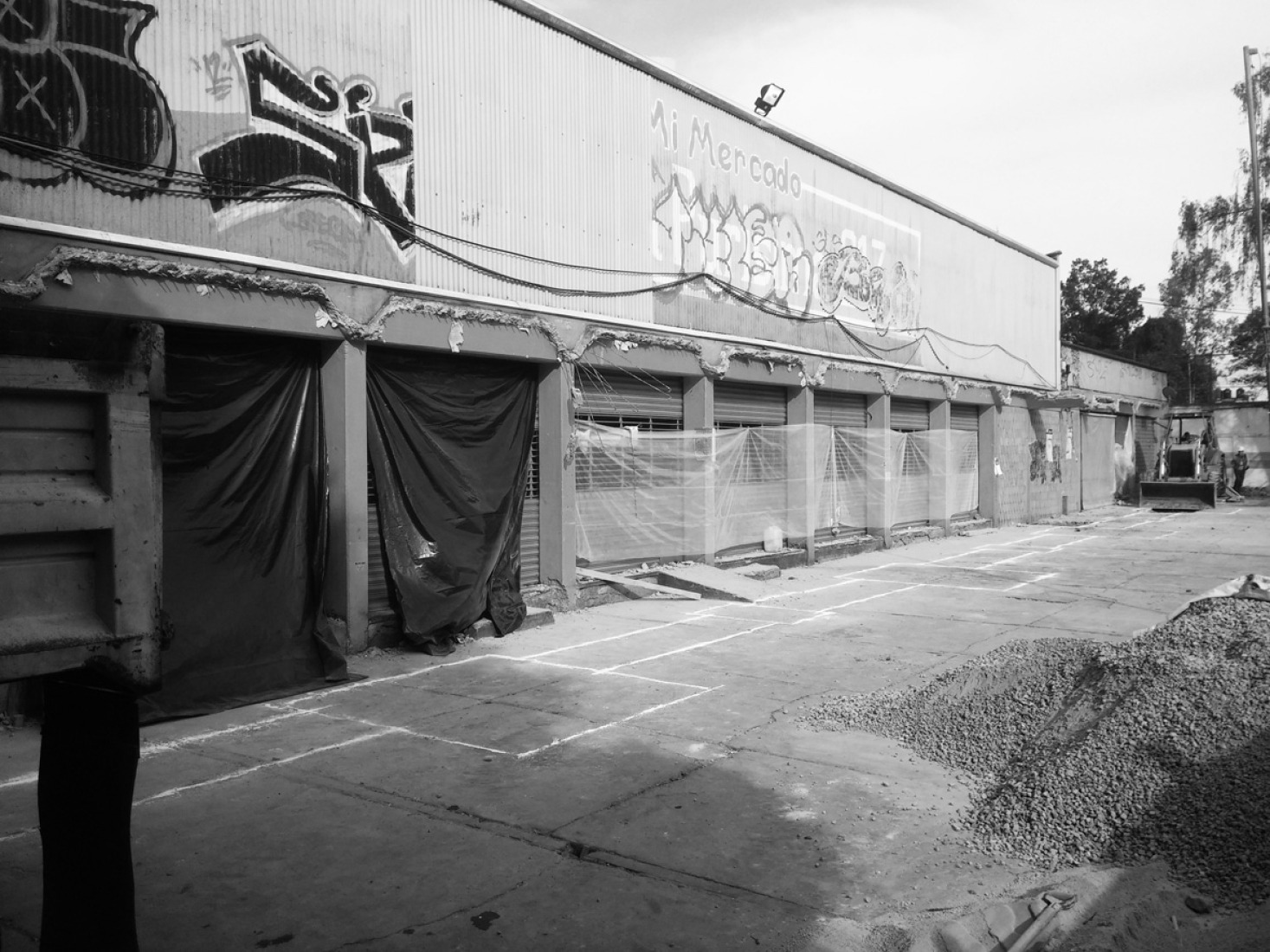 Imagen antes de la intervención. Rehabilitación del Mercado de la Purísima por Bandada Studio. Fotografía © Jaime Navarro.