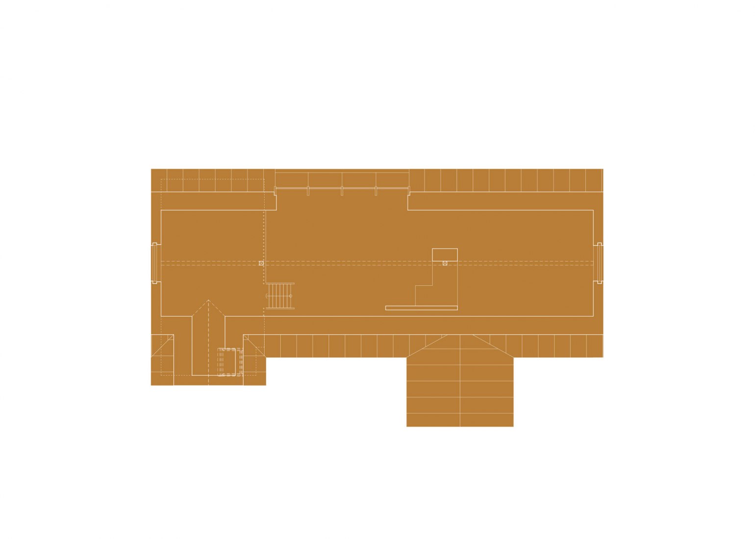 Loft floorplan. Holiday home by Metropolis Arkitekter.