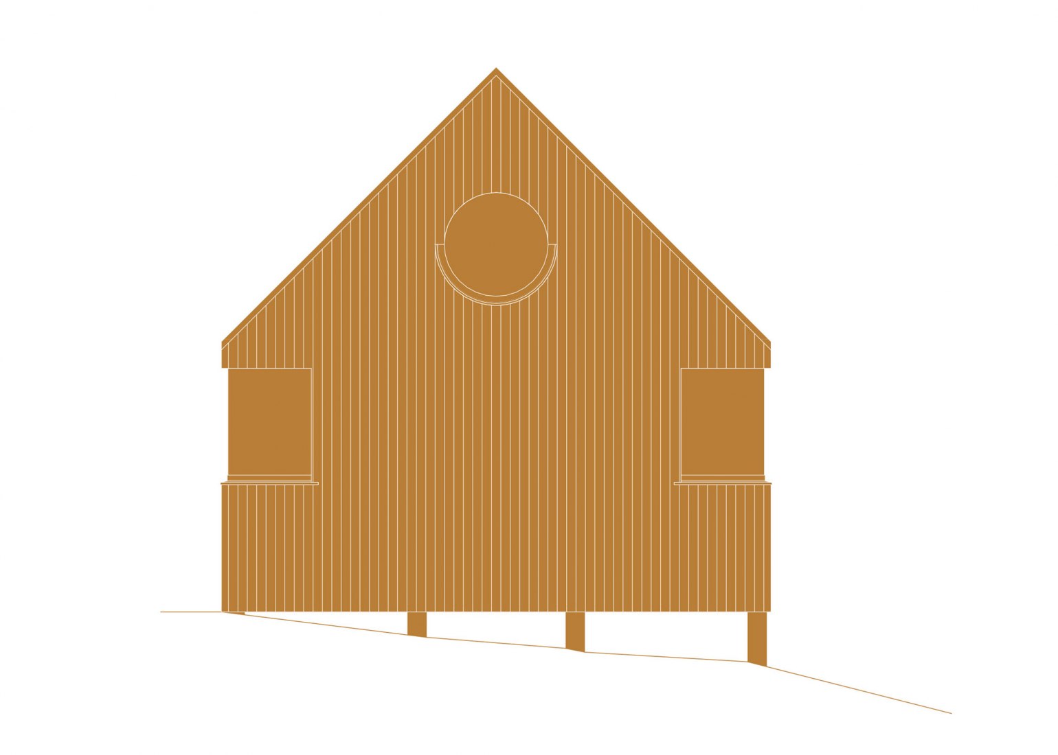 Façade. Holiday home by Metropolis Arkitekter.
