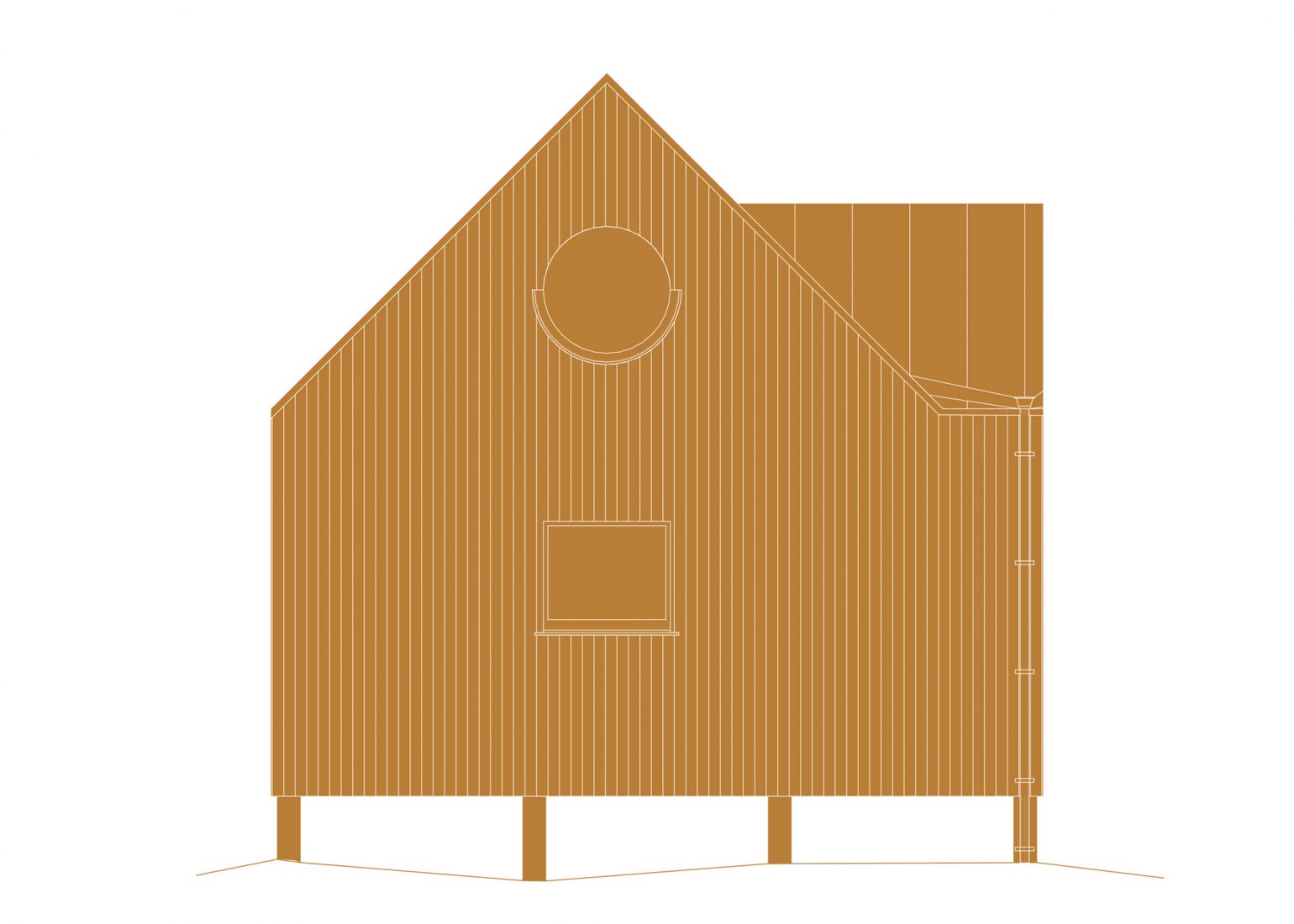 Façade. Holiday home by Metropolis Arkitekter.
