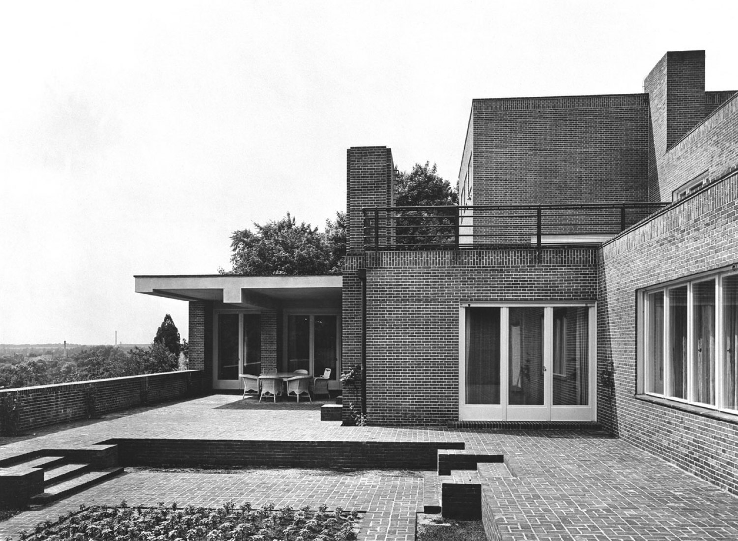Casa Wolf en 1926 por Ludwig Mies van der Rohe.