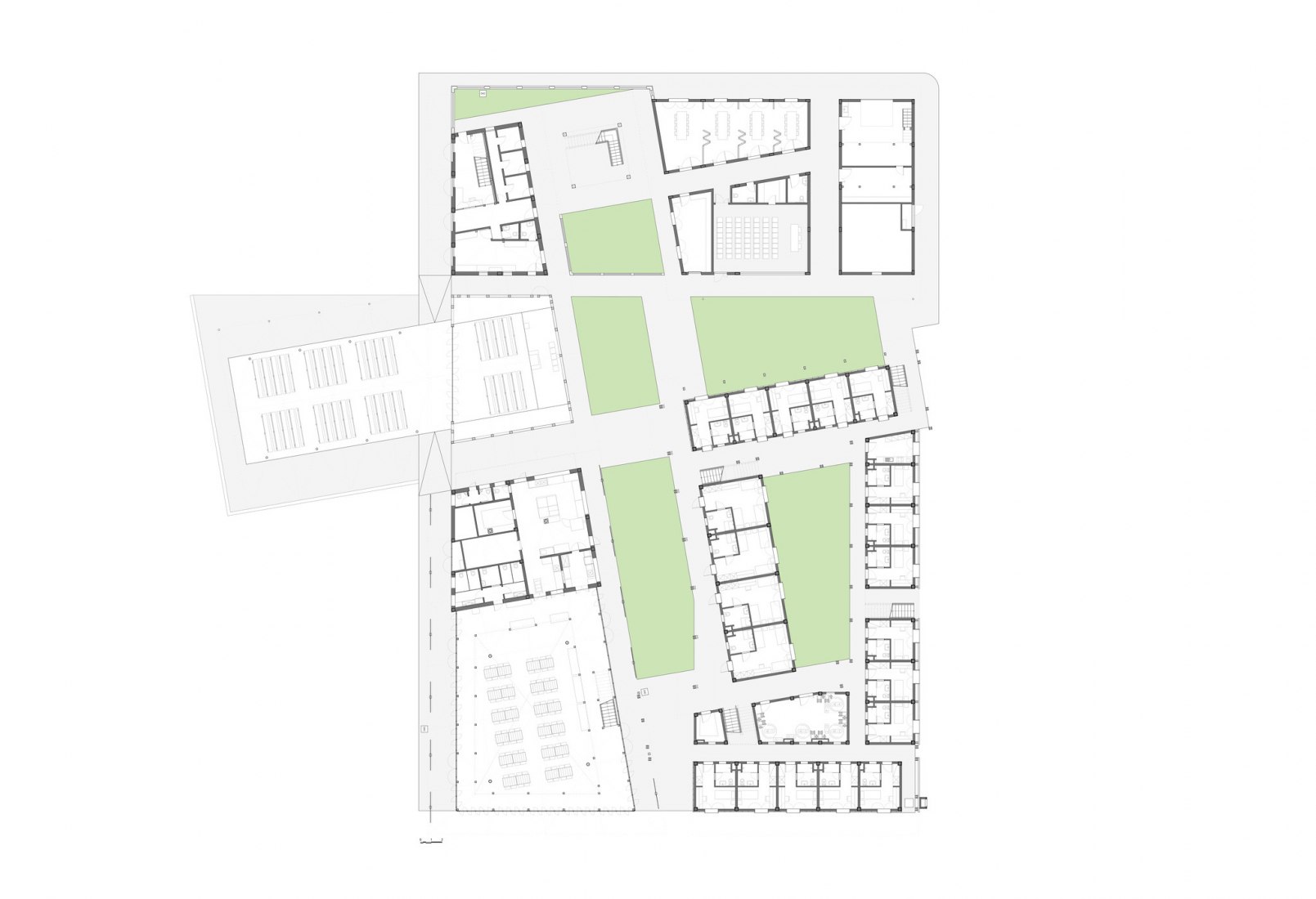 Plano de planta baja. Convento de la Fraternidad Franciscana de Betania por Mixtura.