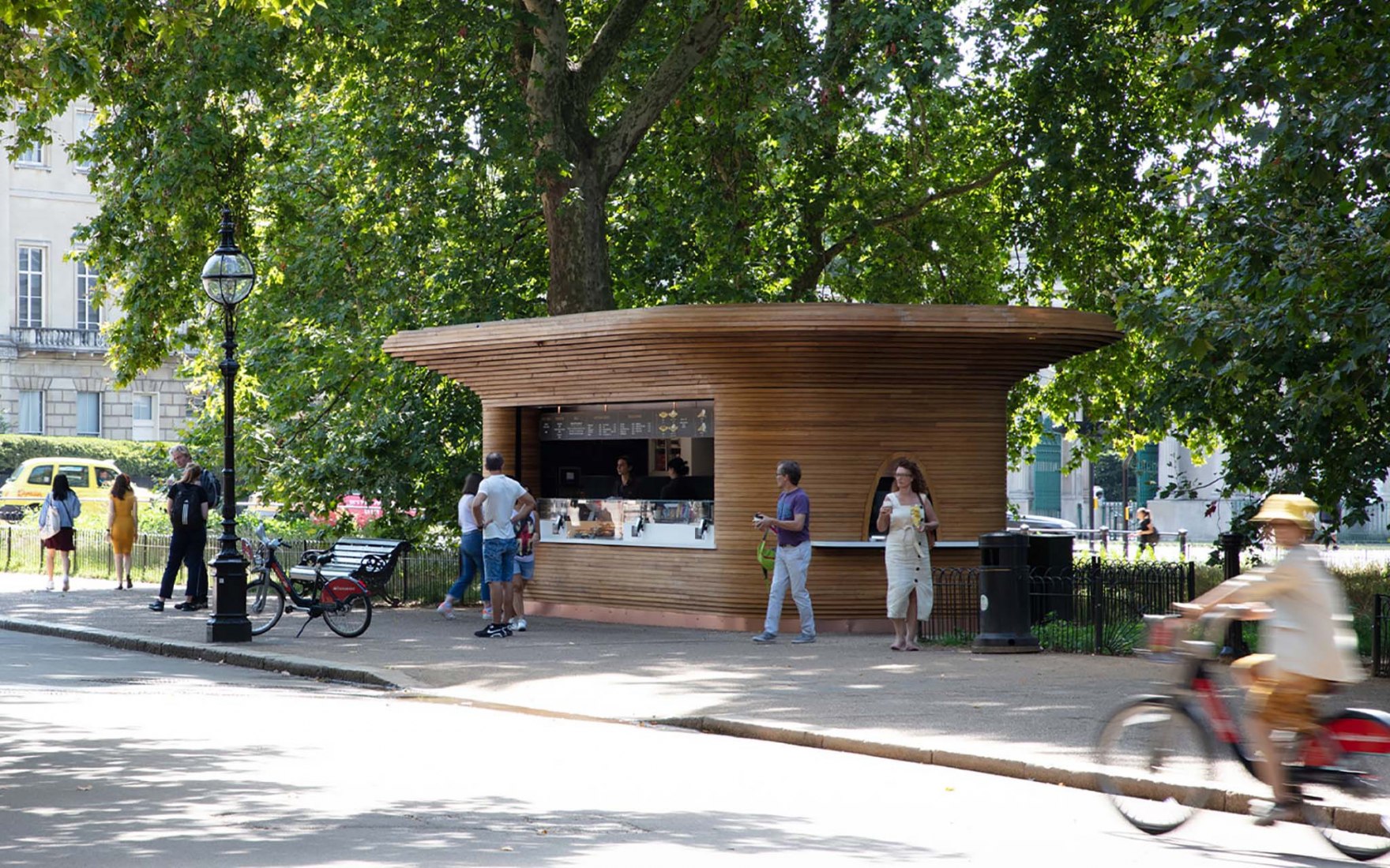 The Royal Parks Kiosks. Royal Parks Fleet by Mizzi Studio. Photograph courtesy of Mizzi Studio.