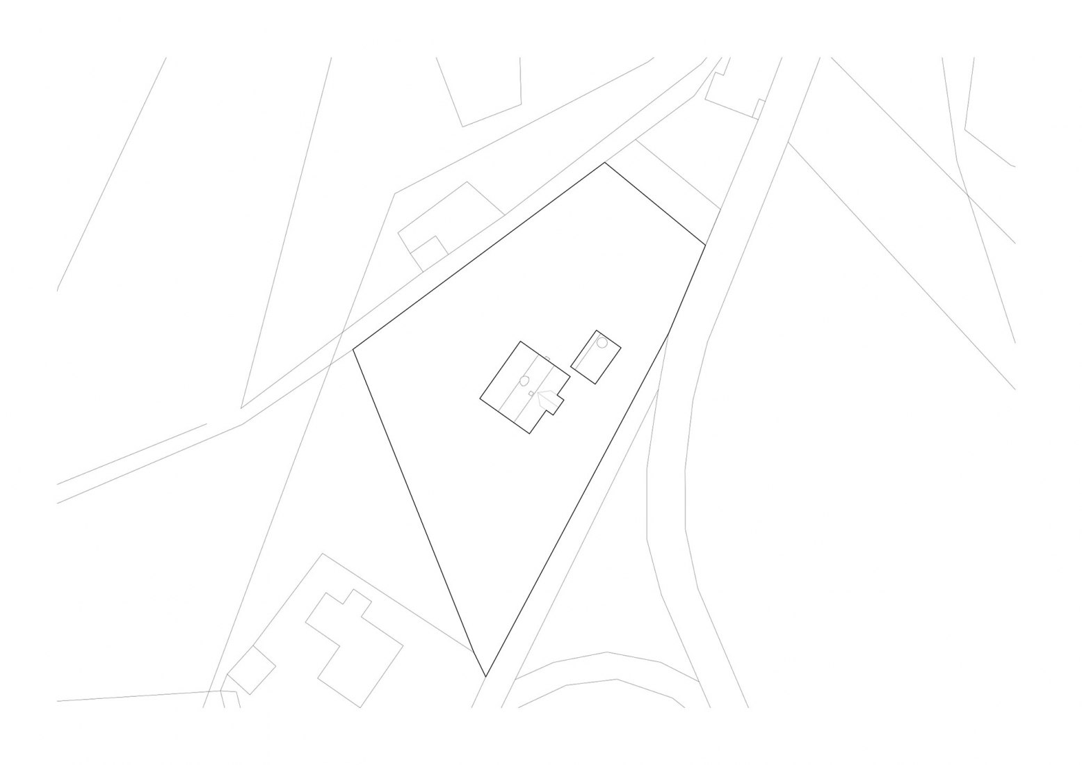 Situation plan. The Glass Cabin by Mjölk architekti.