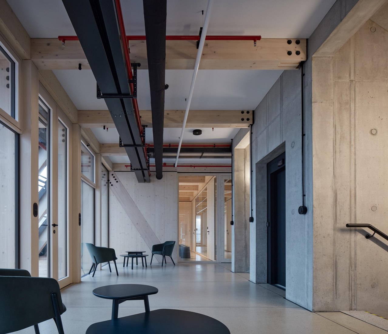 Kloboucká lesní Headquarters by Mjölk architekti. Photograph by BoysPlayNice.