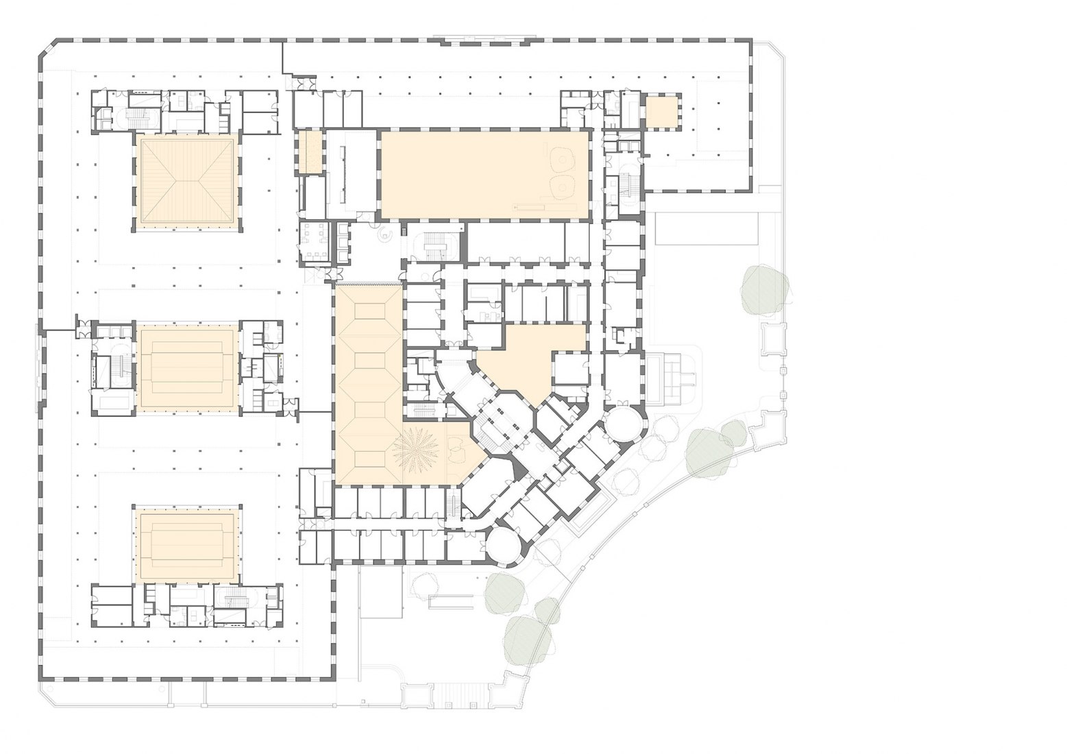 Planta tipo - estado reformado. Nueva Sede del Ministerio de Asuntos Exteriores por MMN arquitectos. 