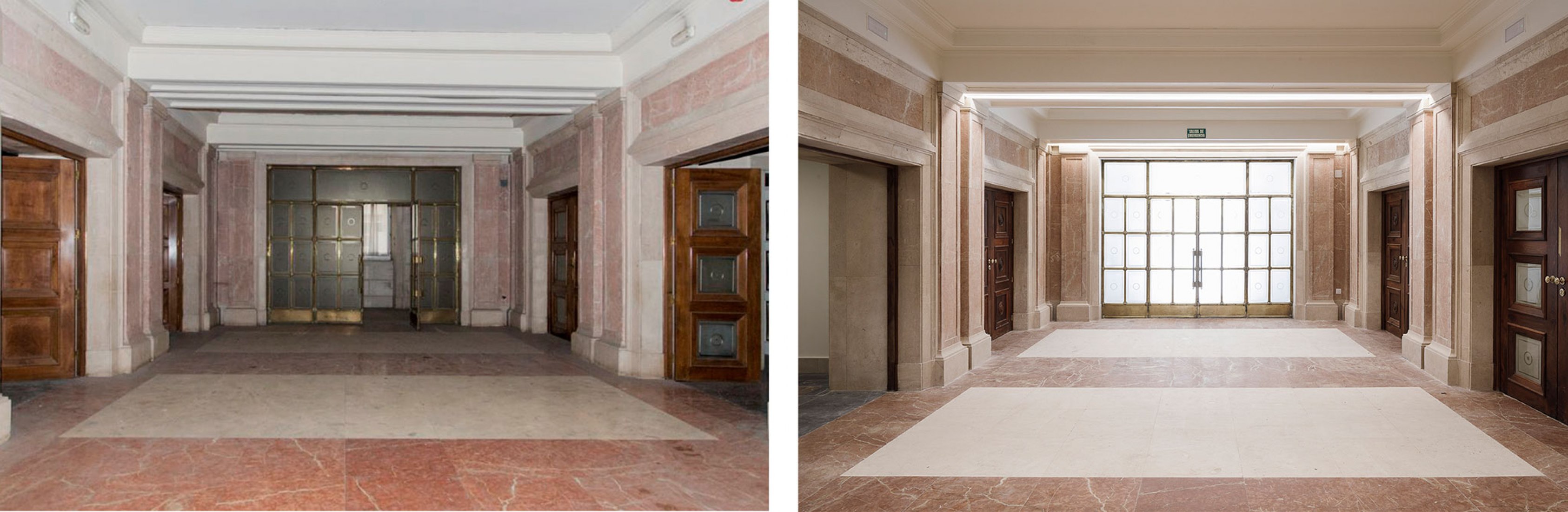 Comparativa de estado previo y estado reformado. Nueva Sede del Ministerio de Asuntos Exteriores por MMN arquitectos. 