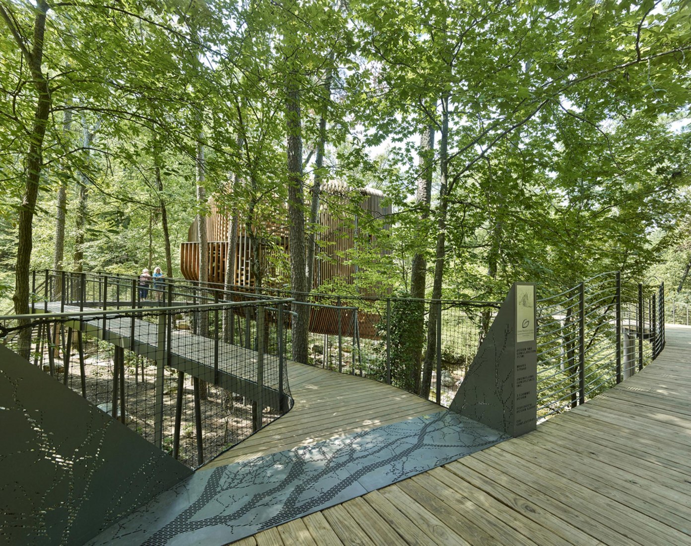 La Casa del Árbol Evans en el Bosque de los Jardines de Garvan por modus studio y la Universidad de Arkansas. Fotografía por Timothy Hursley.