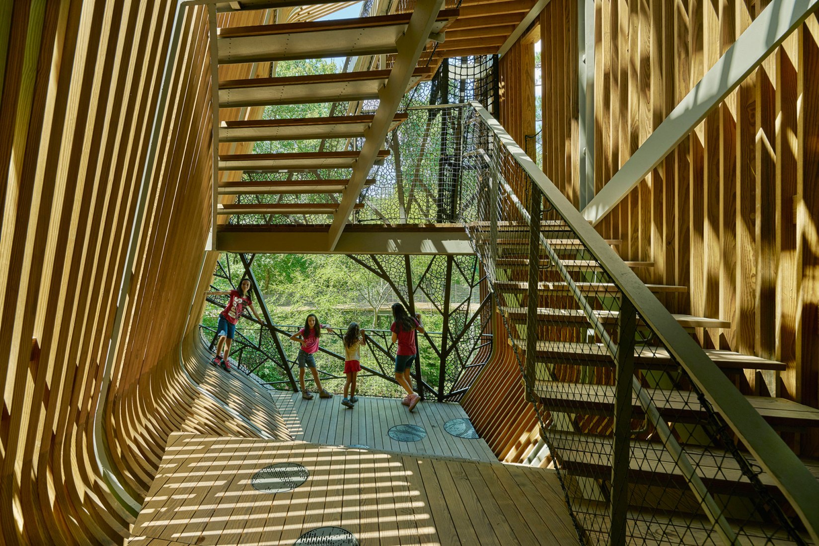 La Casa del Árbol Evans en el Bosque de los Jardines de Garvan por modus studio y la Universidad de Arkansas. Fotografía por Timothy Hursley.