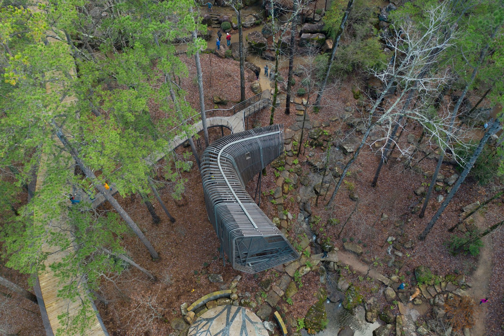 La Casa del Árbol Evans en el Bosque de los Jardines de Garvan por modus studio y la Universidad de Arkansas. Fotografía por Timothy Hursley.