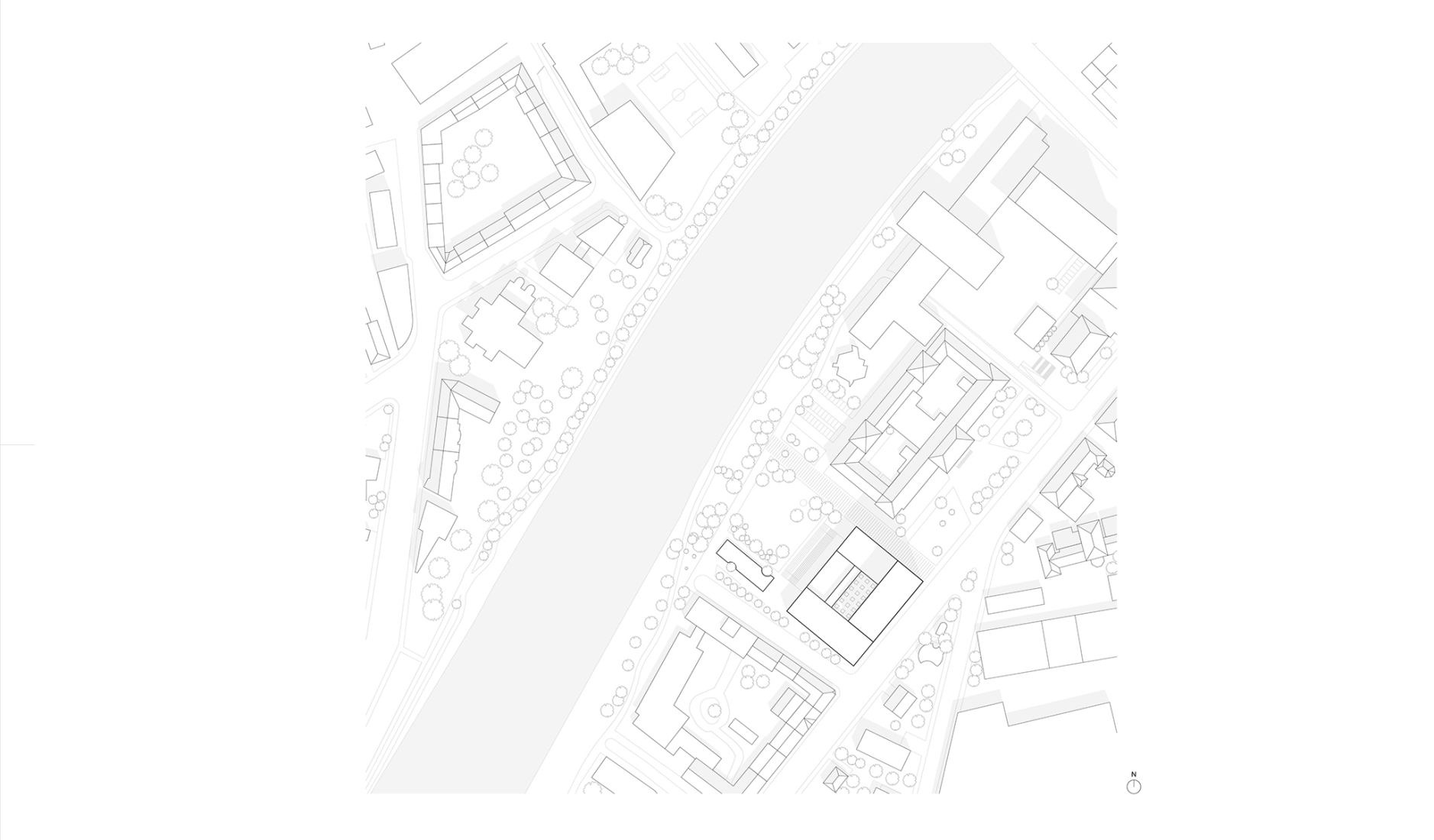 Site plan. Ágnes Heller House by mohr niklas architekten.