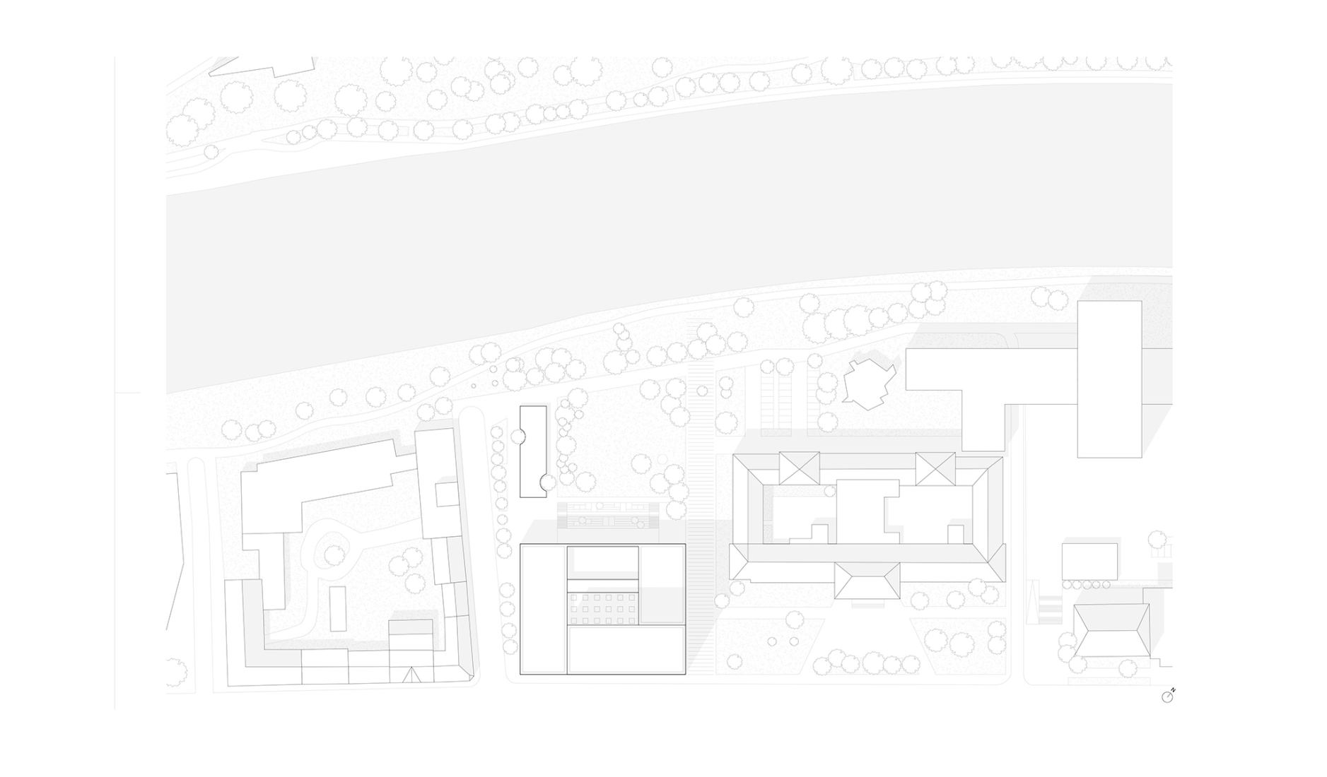 Roof floor plan. Ágnes Heller House by mohr niklas architekten.