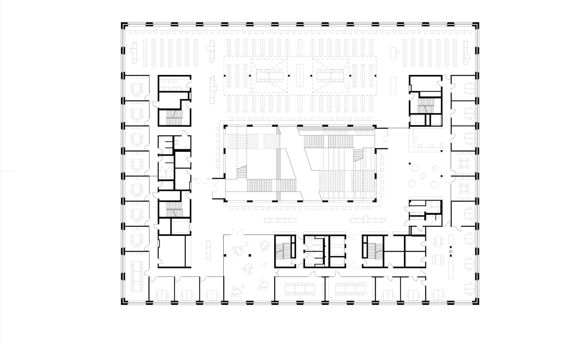 Second floor plan. Ágnes Heller House by mohr niklas architekten.