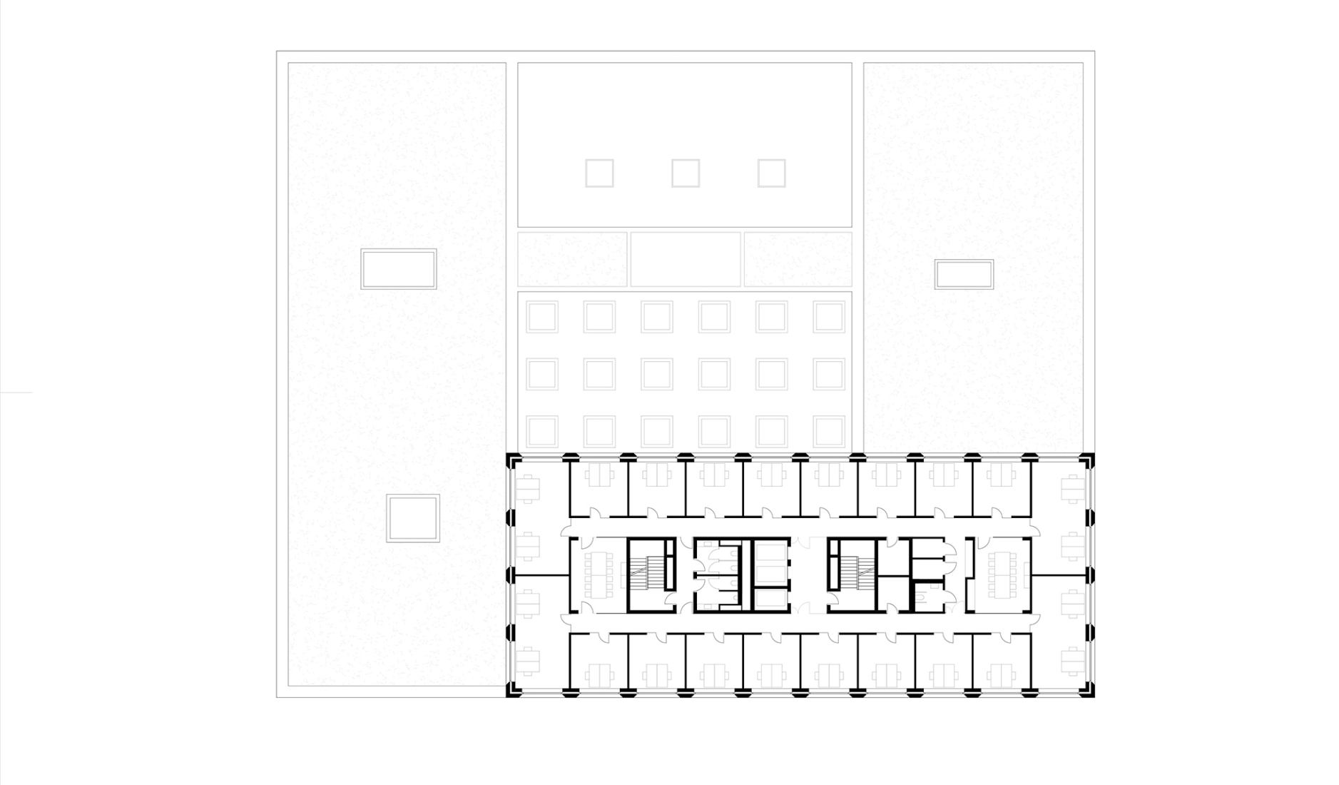 Fifth to ninth floor plan. Ágnes Heller House by mohr niklas architekten.