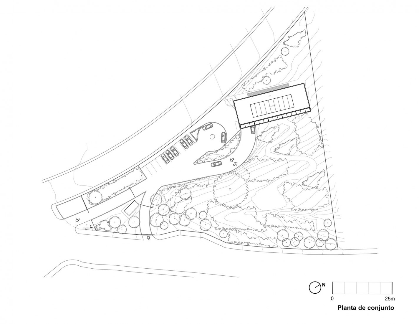 Plano de situación. Corporativo Dunza por Morari Arquitectura + JAA.