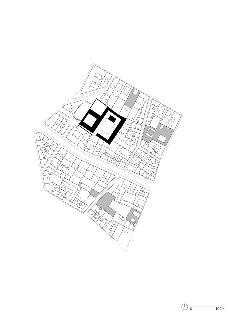 Site plan. Sciences Po by Moreau Kusunoki Architectes.