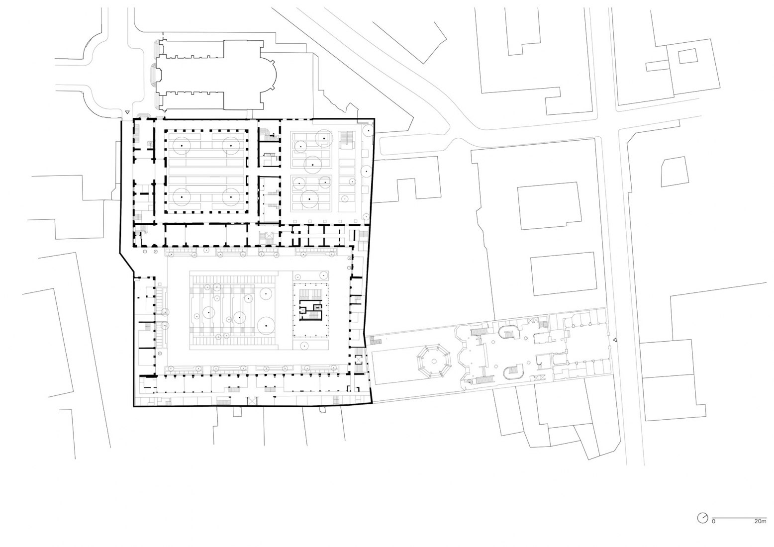 Ground floor plan. Sciences Po by Moreau Kusunoki Architectes.