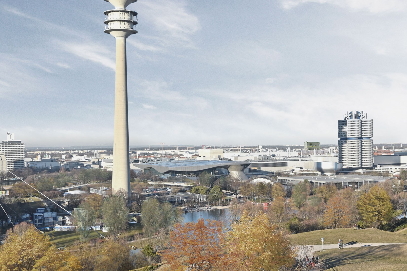 Rendering. Mixed-use hotel, retail and office building in Munich by Morris+Company and Kirchberger & Wiegner Rohde.