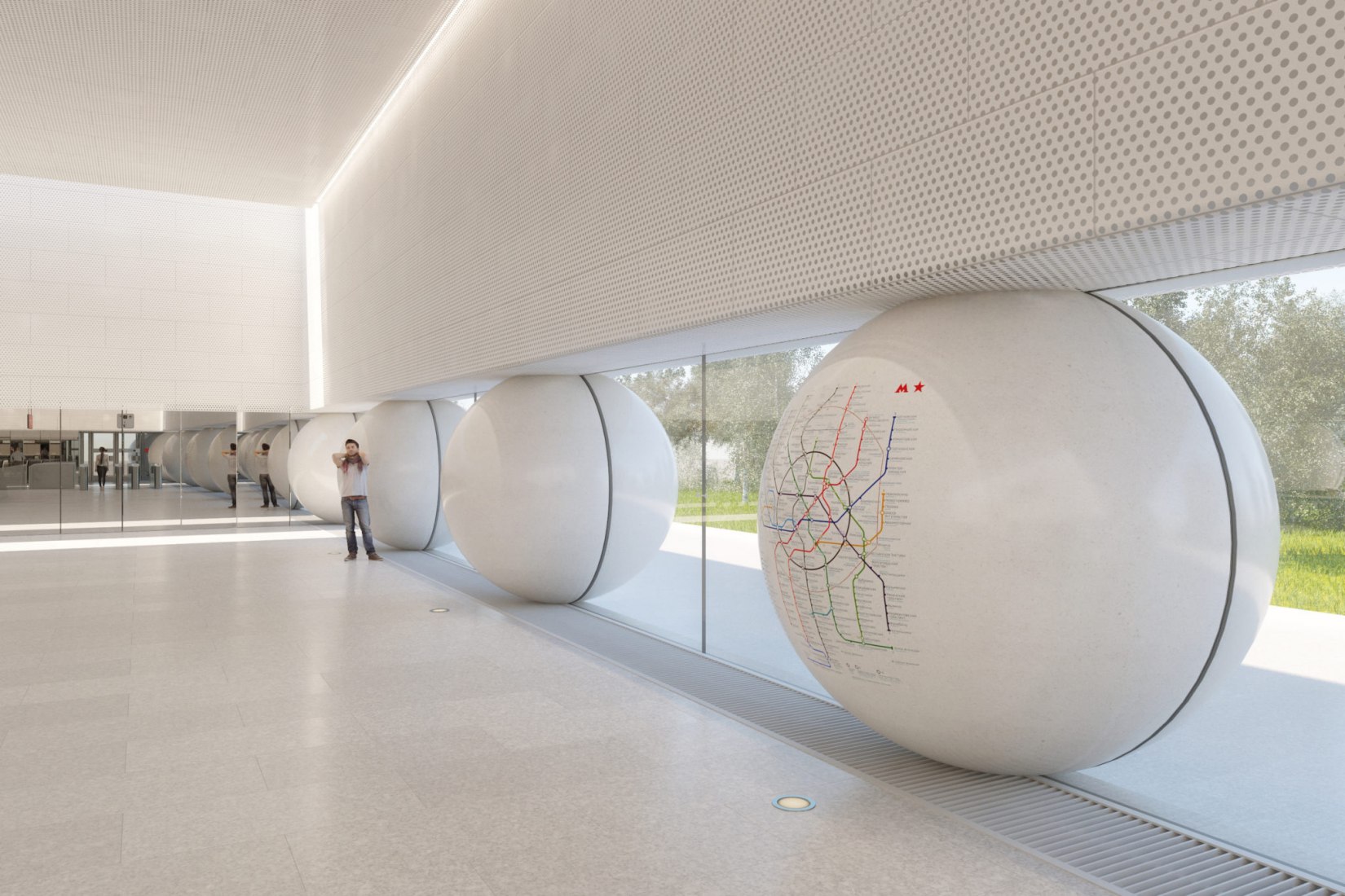 Estación de metro de Sheremetyevskaya por AI-Architects