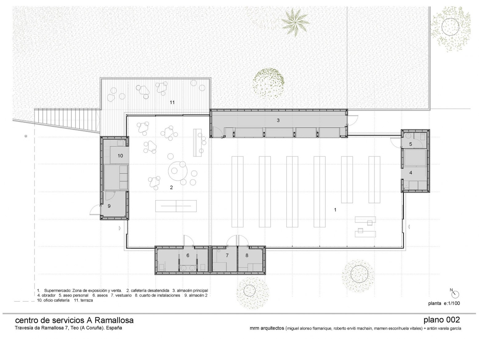 Floor plan. "A Ramallosa" Service Center by MRM arquitectos + AVG.