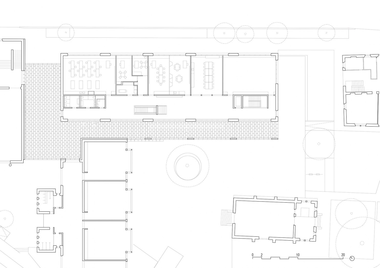 Planta baja. Nueva escuela Meinier por Mue Atelier d'Architecture.