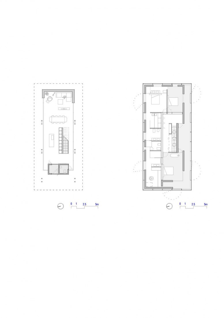 Plantas. Casa Farol por MUKA arquitectura.