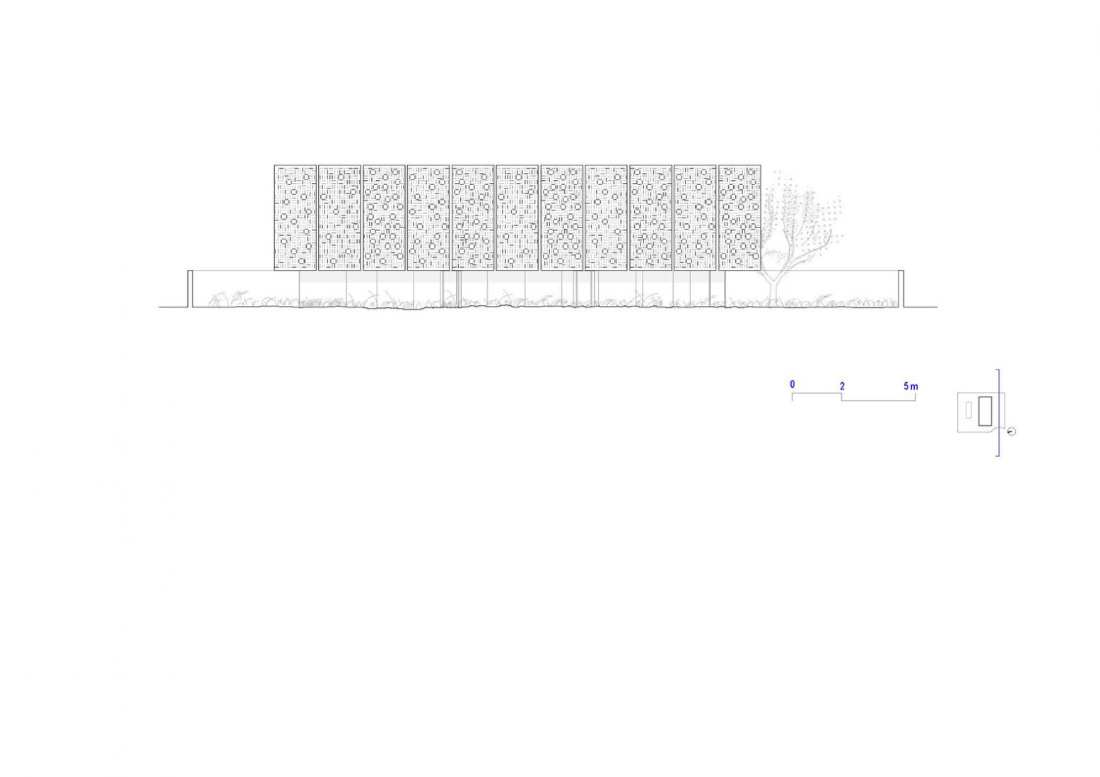 Alzado. Casa Farol por MUKA arquitectura.