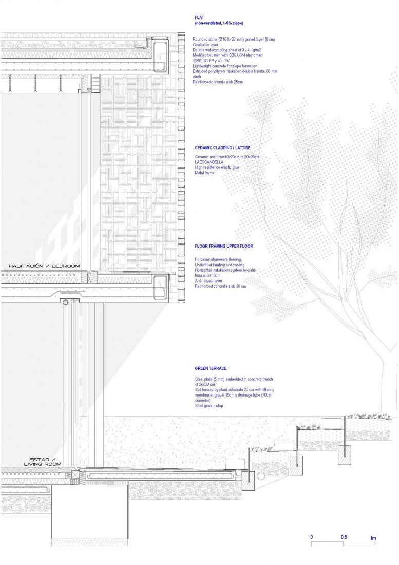 Detalle constructivo. Casa Farol por MUKA arquitectura. 