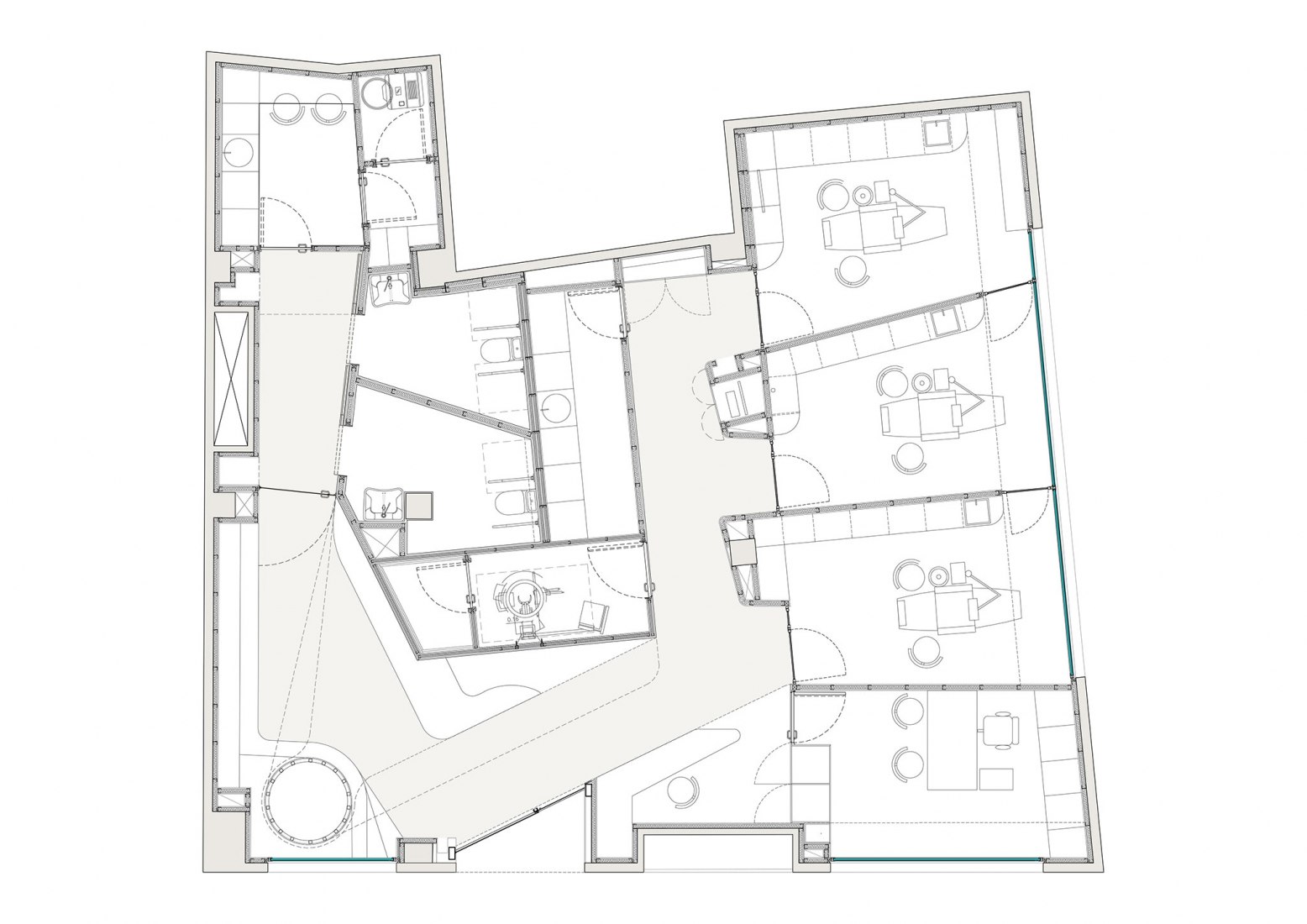 Ground floor Plan. Mun by Cronotopos Arquitectura.