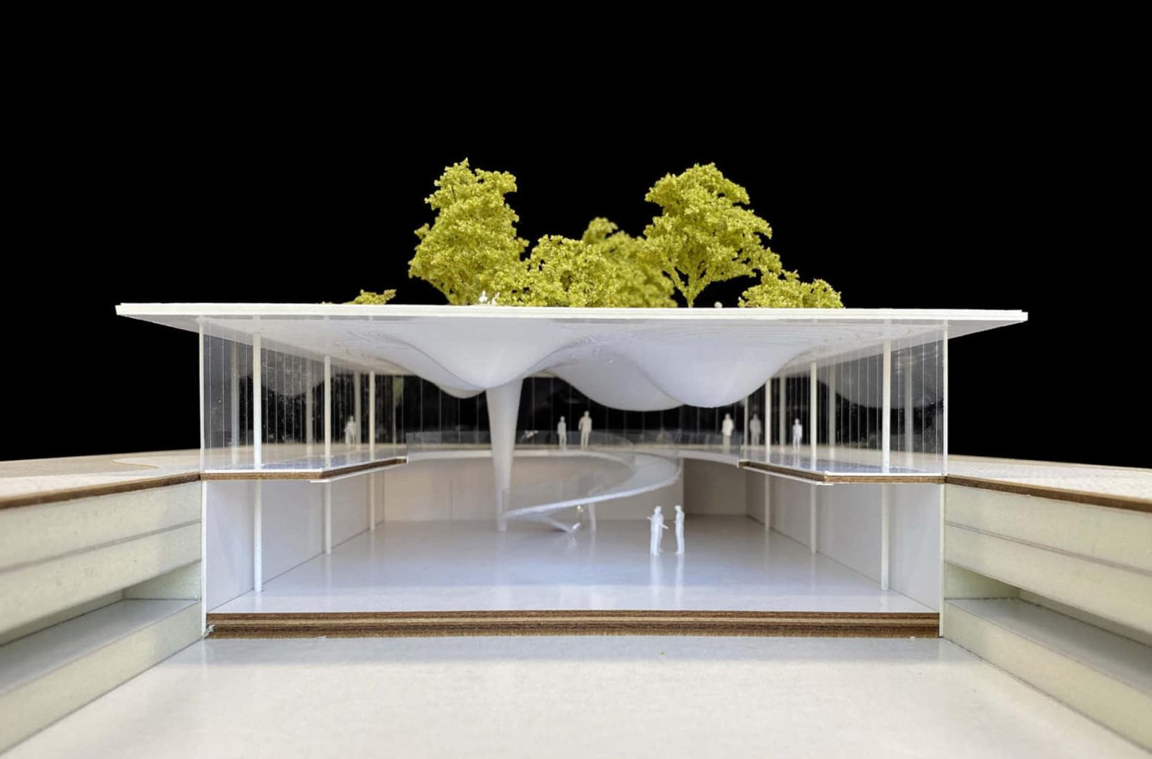 Model. Museo Giardino Santa Rosalia by Mario Cucinella Architects.