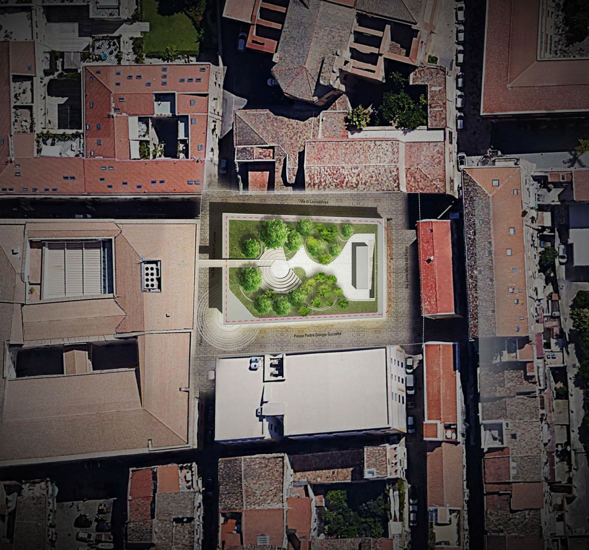 Site Plan. Museo Giardino Santa Rosalia by Mario Cucinella Architects.