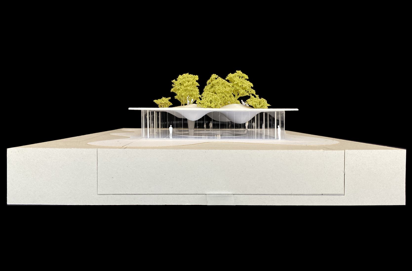 Model. Museo Giardino Santa Rosalia by Mario Cucinella Architects.