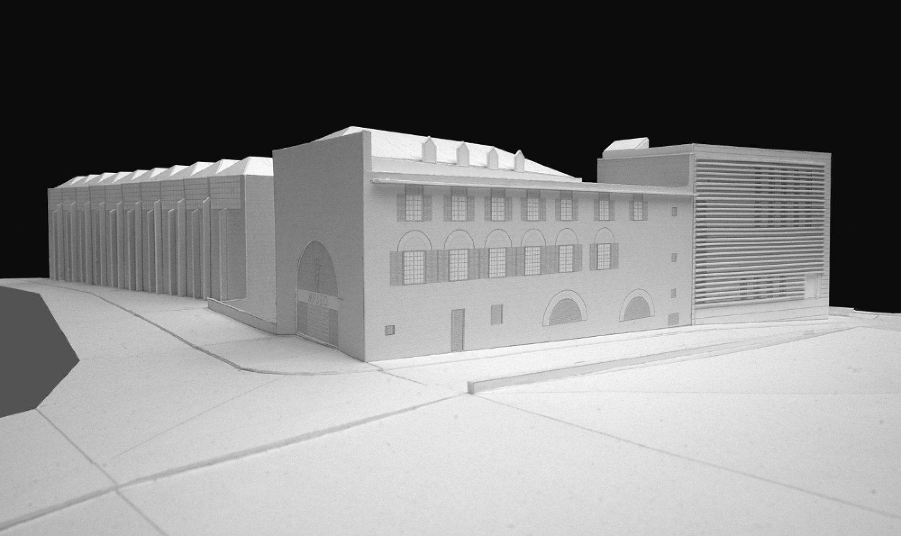 Visualización exterior. Ampliación del Museo Nacional de Arte Romano de Mérida por Rafael Moneo