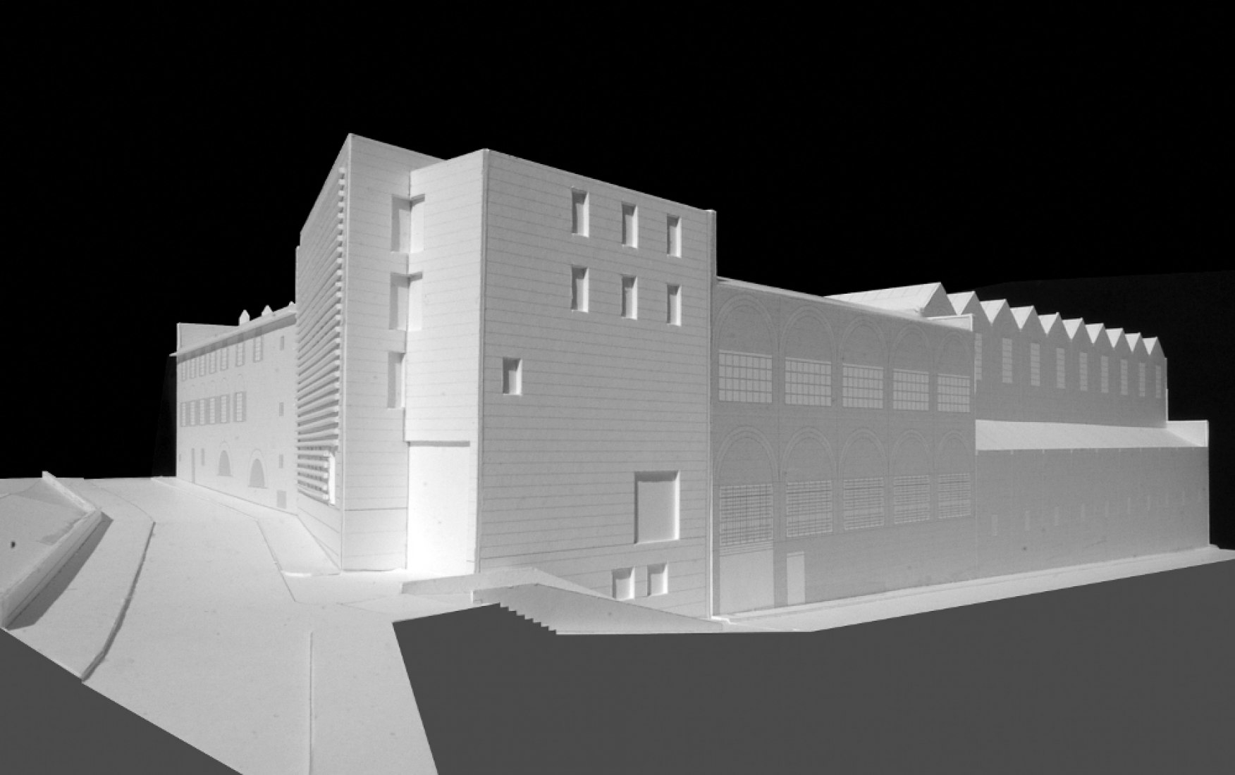 Visualización exterior. Ampliación del Museo Nacional de Arte Romano de Mérida por Rafael Moneo
