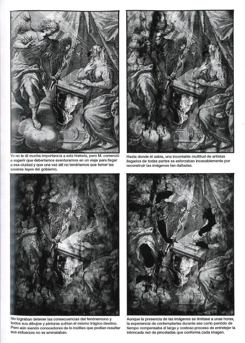 Fanzine page, The era of disappeared images, by Brais Rodríguez. 
