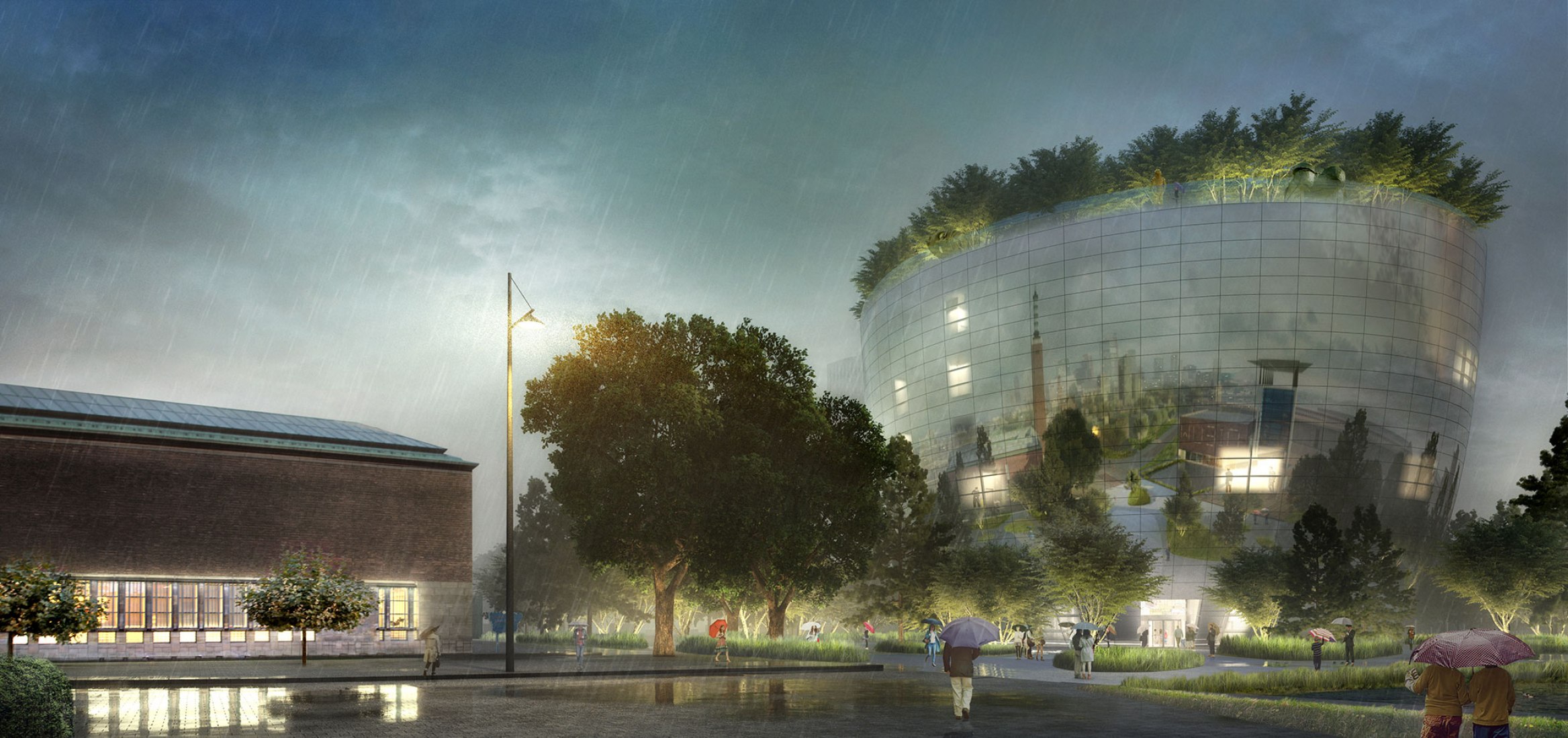 Visualización Depósito de Arte Público del Museo Boijmans Van Beuningen por MVRDV