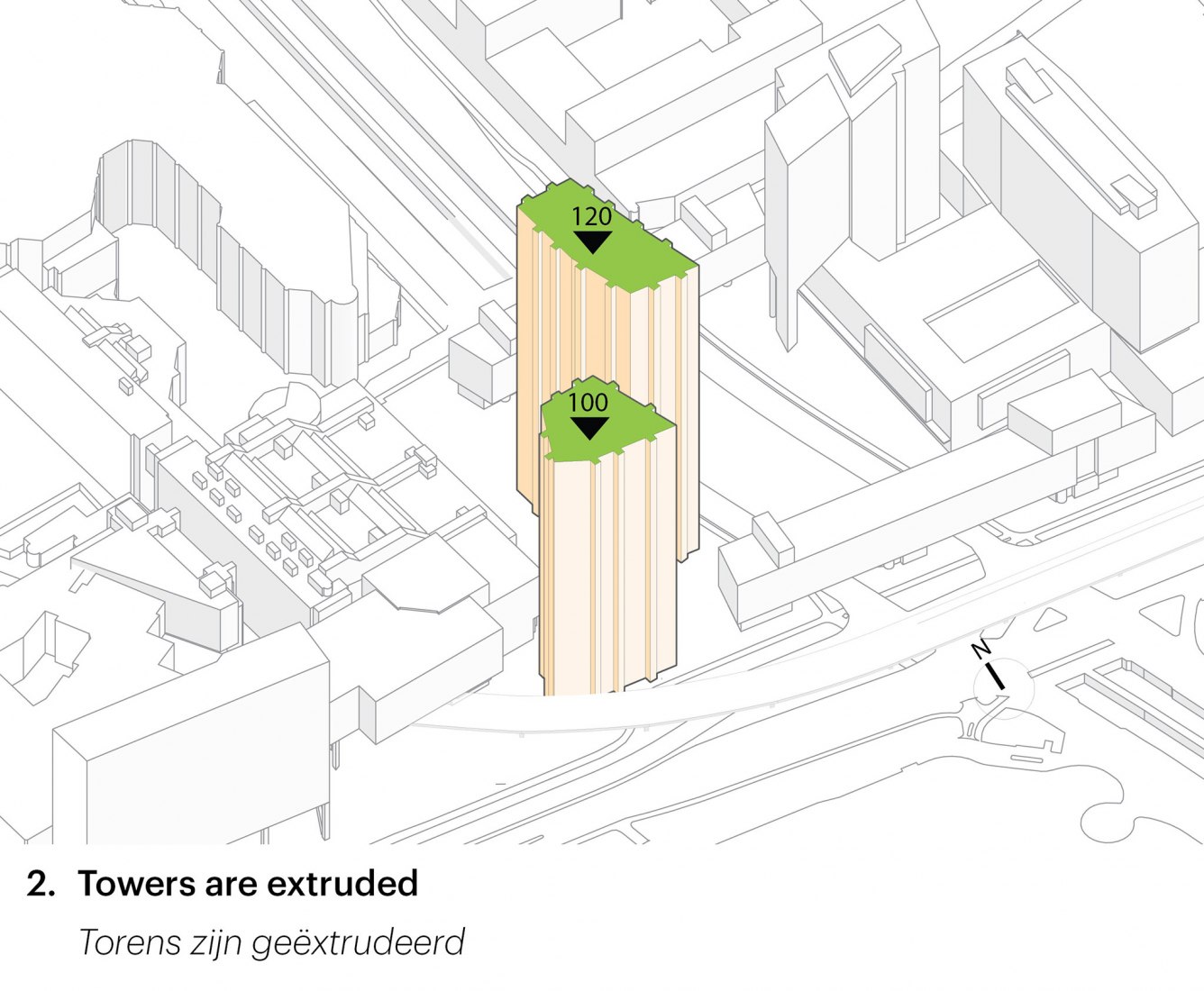 Torres extruidas. Torres Grotius por MVRDV. 