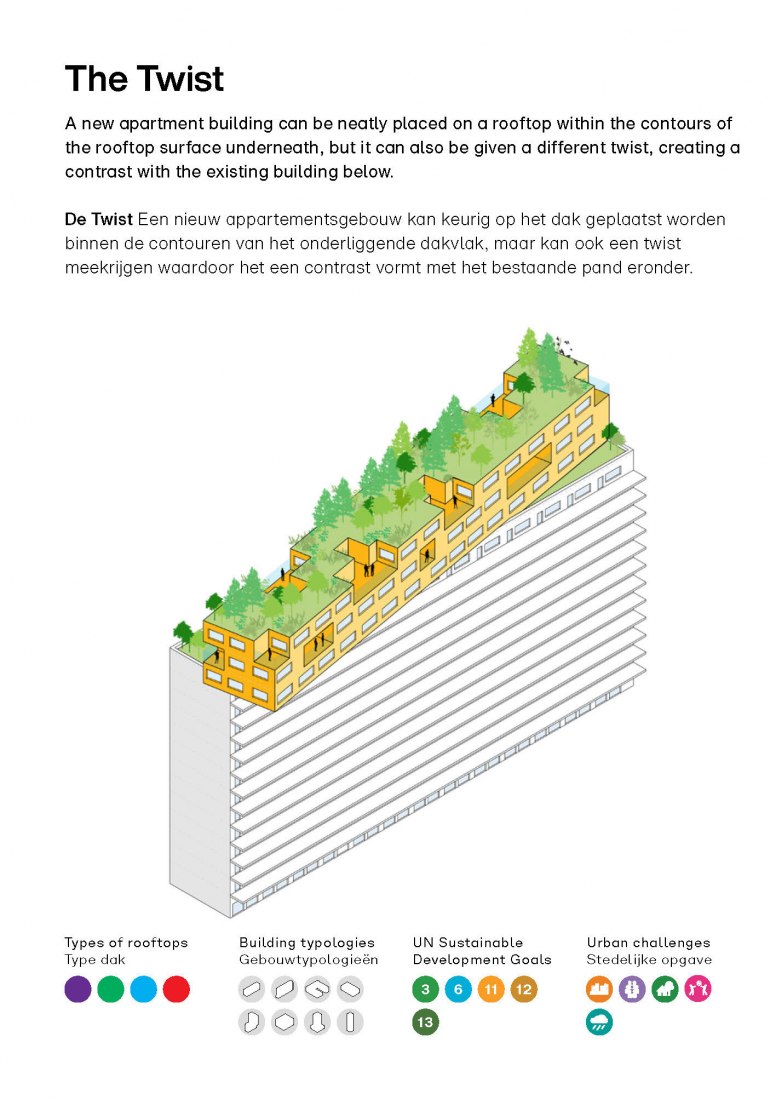 The twist. Rotterdam Rooftop Catalogue for Rotterdam Rooftop Days by MVRDV. Courtesy of MVRDV