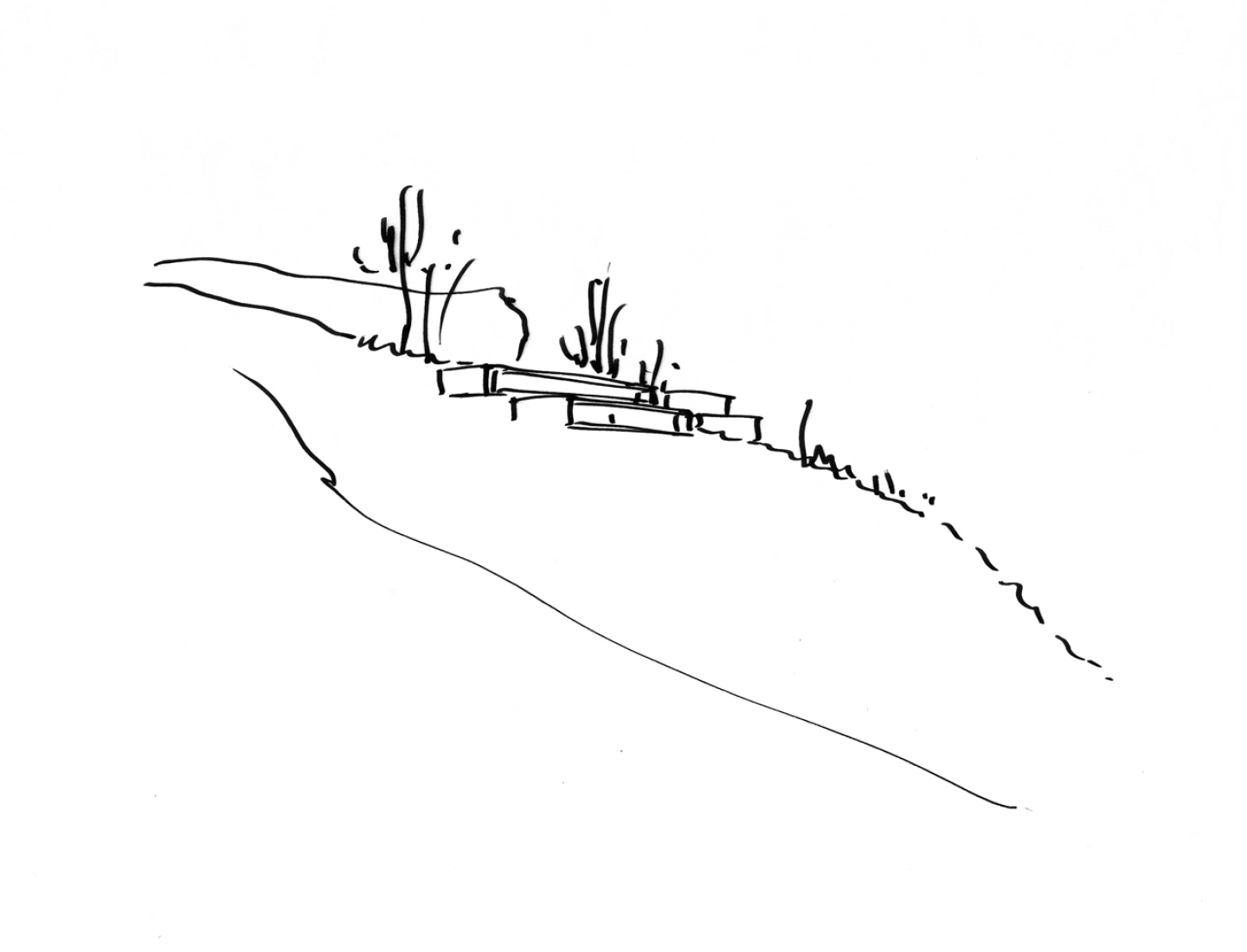 Croquis. Namhae Southcape Linear Suite Hotel por BCHO Architects.